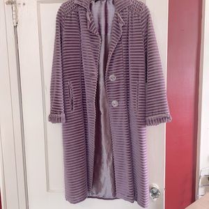 Down to knee vintage chenille coat